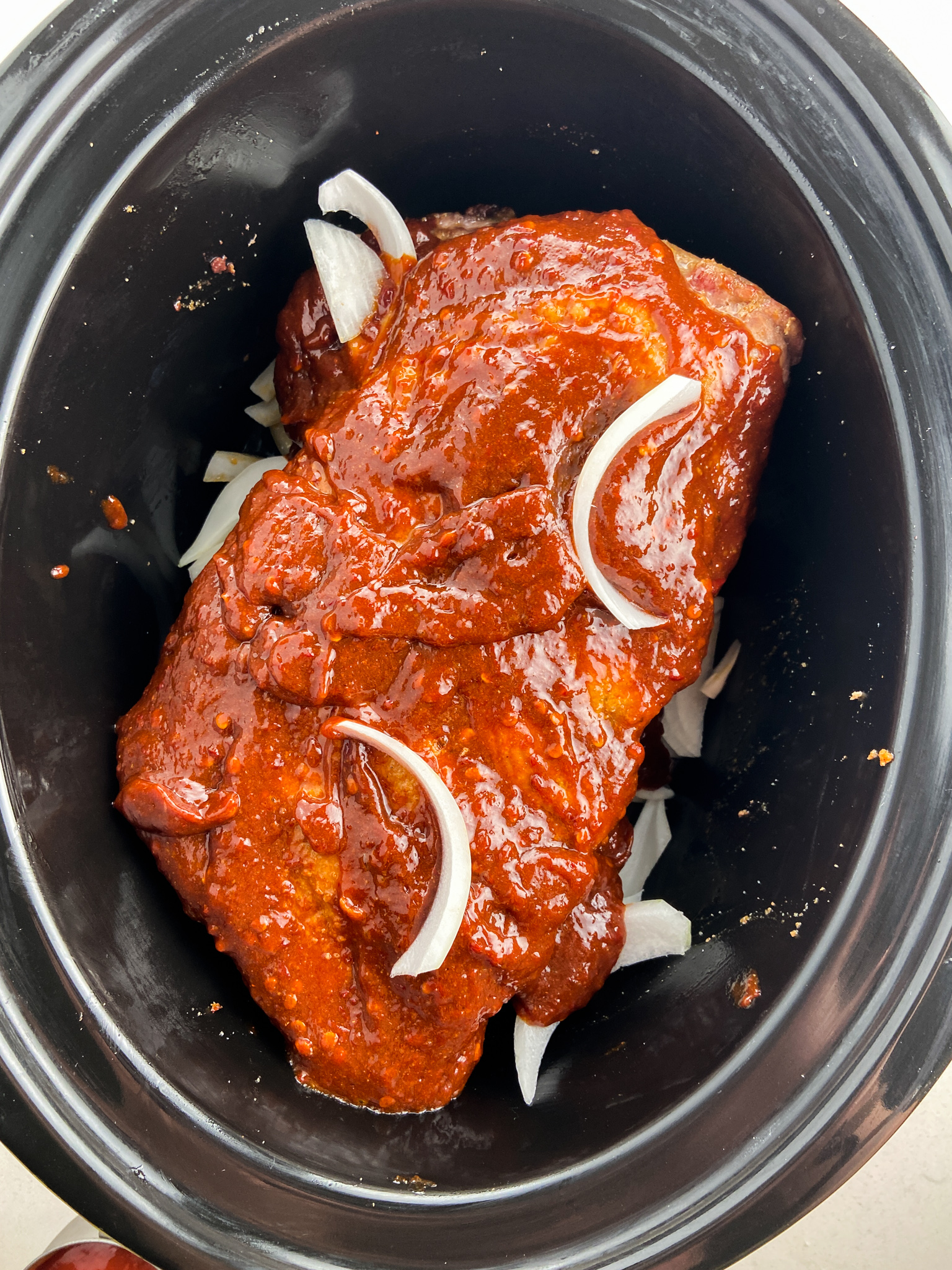 Slow Cooker Pork Ribs With Honey Chipotle BBQ Sauce Life S Ambrosia