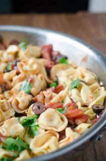 Tortellini Puttanesca- A hearty weeknight meal- Life's Ambrosia