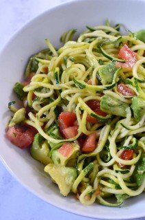 Zucchini Noodles Salad- A spiralizer recipe - Life's Ambrosia