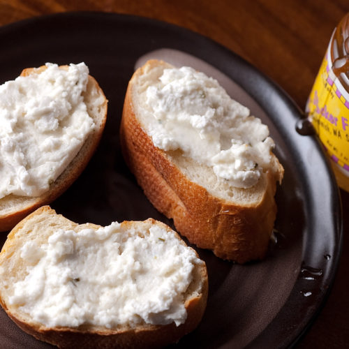 Goat Cheese And Honey Crostini Lifes Ambrosia