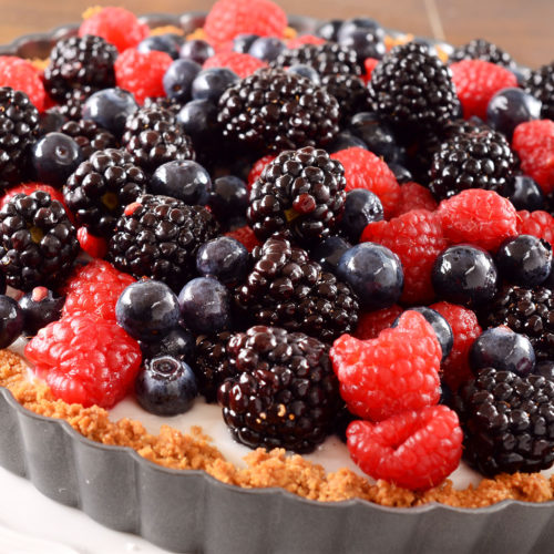 Summer Berry And Coconut Pudding Tart - Life's Ambrosia